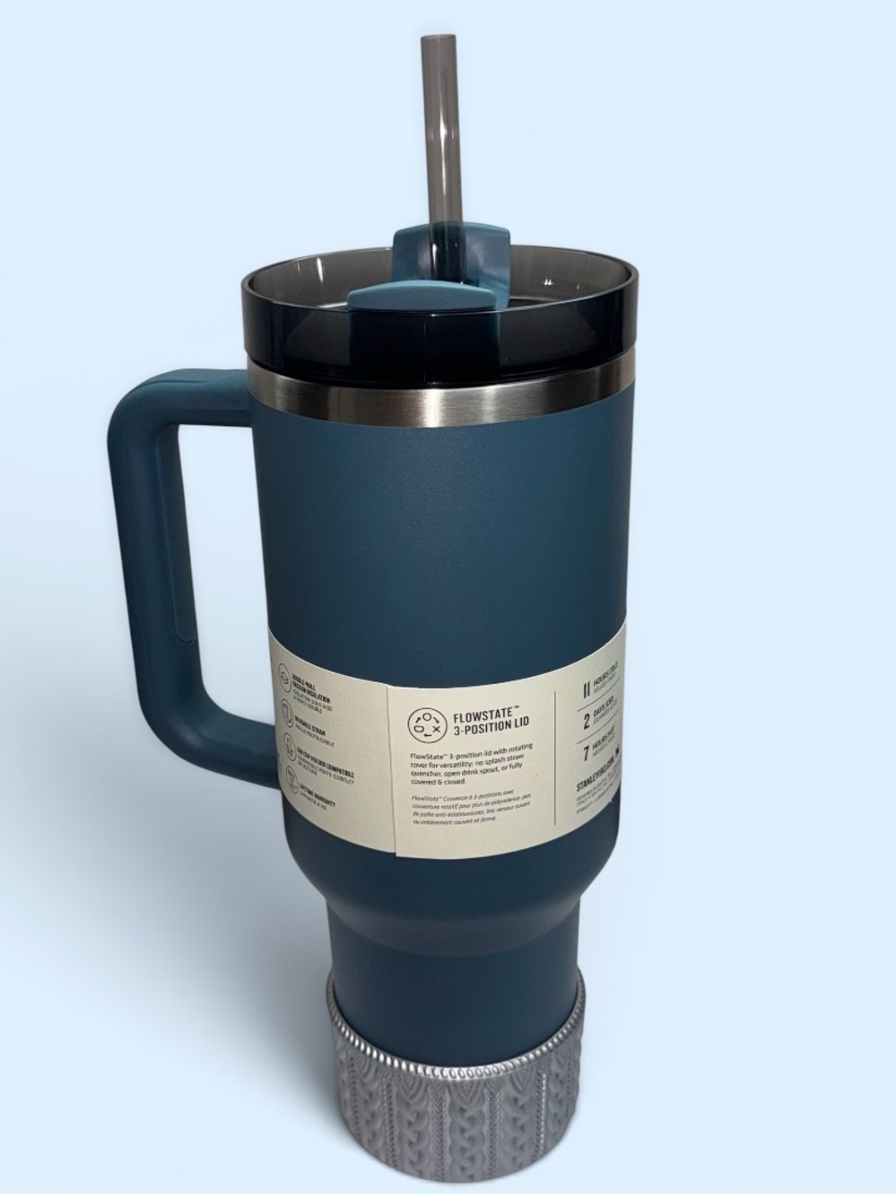 Stanley Quencher H2.0 40oz Blue Spruce Tumbler NWT + Silicone Boot - Picture 3 of 8
